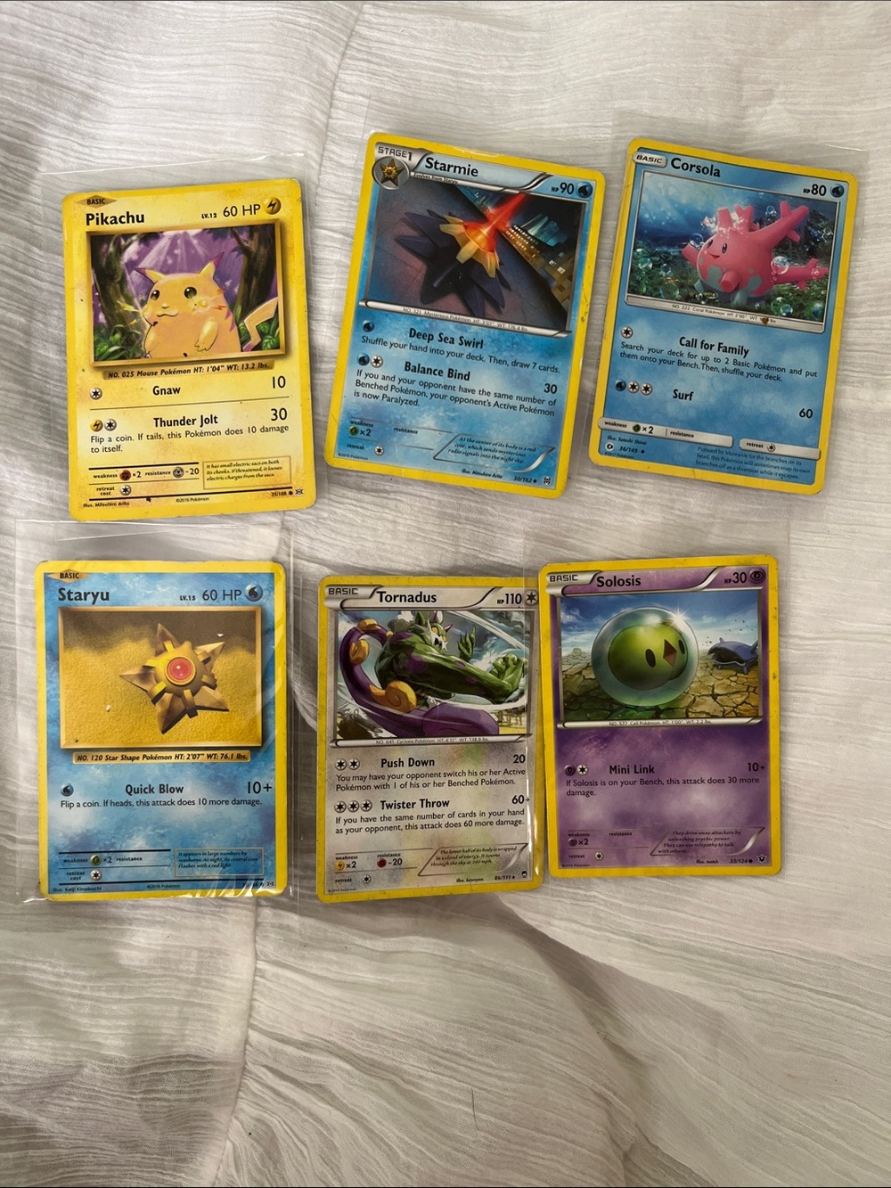 Pokemon Yellow, Blue, Pink, Purple Trading Card Lot